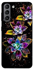 Чехол itsPrint Flowers on black для Samsung Galaxy S21