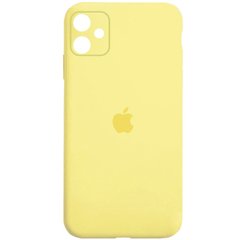 Уценка Чехол Silicone Case Square Full Camera Protective (AA) для Apple iPhone 11 (6.1") Эстетический дефект / Желтый / Yellow