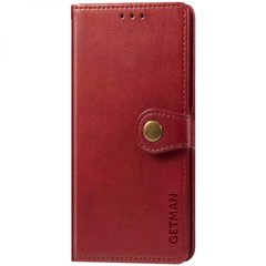 Кожаный чехол книжка GETMAN Gallant (PU) для Xiaomi Redmi Note 10 5G / Poco M3 Pro Красный