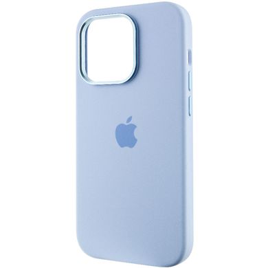 Уцінка Чохол Silicone Case Metal Buttons (AA) для Apple iPhone 14 Pro Max (6.7") Естетичний дефект / Блакитний / Blue Fog