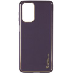 Кожаный чехол Xshield для Xiaomi Redmi Note 12 Pro 4G Фиолетовый / Dark Purple