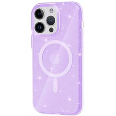 Уценка Чехол TPU Galaxy Sparkle (MagFit) для Apple iPhone 15 Pro (6.1") Дефект упаковки / Purple+Glitter