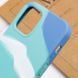Уценка Чехол Silicone case full Aquarelle для Apple iPhone 12 Pro Max (6.7") Дефект упаковки / Бирюзово-белый фото 5