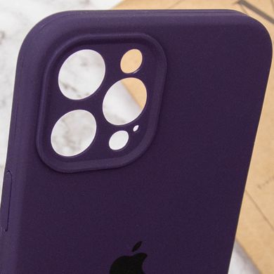 Уценка Чехол Silicone Case Full Camera Protective (AA) для Apple iPhone 12 Pro (6.1") Вскрытая упаковка / Фиолетовый / Elderberry