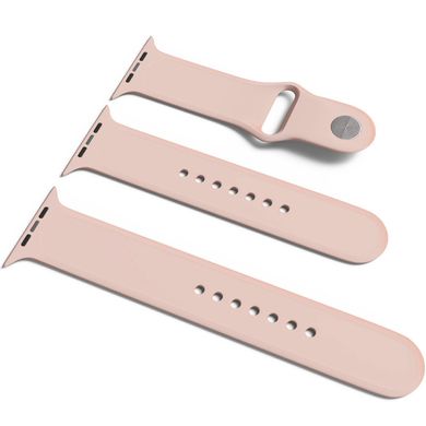Силіконовий ремінець для Apple Watch Sport Band 38 / 40 / 41 (S/M & M/L) 3pcs Рожевий / Pink Sand