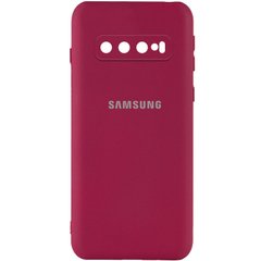 Уценка Чехол Silicone Cover My Color Full Camera (A) для Samsung Galaxy S10 Эстетический дефект / Бордовый / Marsala