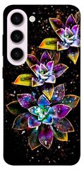 Чехол itsPrint Flowers on black для Samsung Galaxy S23+