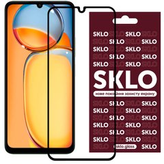 Захисне скло SKLO 3D (full glue) для Xiaomi Redmi 13C / Poco C65 Чорний