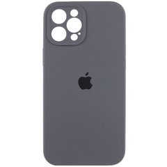 Уценка Чехол Silicone Case Full Camera Protective (AA) для Apple iPhone 12 Pro Max (6.7") Вскрытая упаковка / Серый / Dark Gray