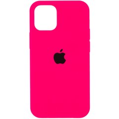 Чохол Silicone Case Full Protective (AA) для Apple iPhone 12 Pro / 12 (6.1") Рожевий / Barbie pink