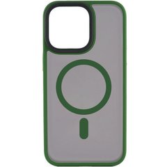 TPU+PC чохол Metal Buttons with MagSafe для Apple iPhone 15 Pro Max (6.7") Зелений
