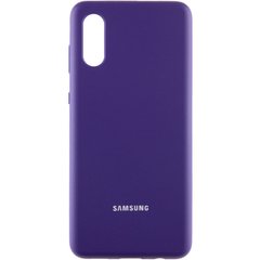 Чехол Silicone Cover Full Protective (AA) для Samsung Galaxy A02 Фиолетовый / Purple