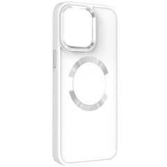 TPU чохол Bonbon Metal Style with MagSafe для Apple iPhone 15 (6.1") Білий / White