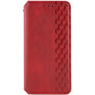 Кожаный чехол-книжка GETMAN Cubic (PU) для Samsung Galaxy A55 Красный