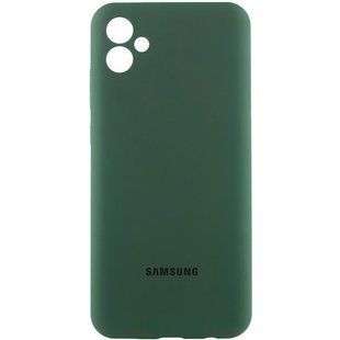Чехол Silicone Cover Lakshmi Full Camera (AAA) with Logo для Samsung Galaxy A07 Зеленый / Cyprus Green