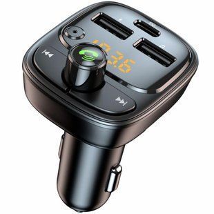 АЗУ FM модулятор Amaya ACC-T02 PD30W (2USB-A/1C) Black