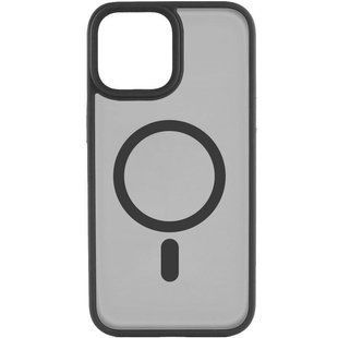 TPU+PC чохол Metal Buttons with Magnetic Fit для Apple iPhone 15 (6.1") Чорний / Black