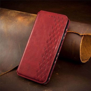Шкіряний чохол книжка GETMAN Cubic (PU) для Samsung Galaxy A12 / M12 Червоний