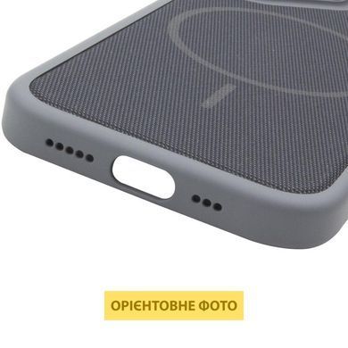 Чехол PC Textile Hybrid with Magnetic Fit для Apple iPhone 15 Pro (6.1") Grey / Black