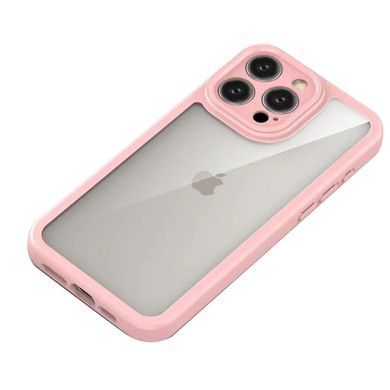 TPU чехол Transparent + Colour 1,5mm для Apple iPhone 16 Pro (6.3") Pink