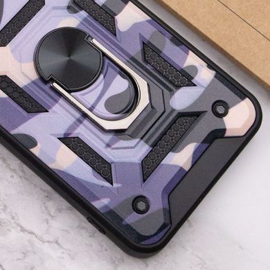 Ударостійкий чохол Camshield Serge Ring Camo для Xiaomi Poco X4 Pro 5G Фіолетовий / Army Purple