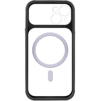 Чехол TPU+PC GETMAN Moon Clear with MagSafe для Apple iPhone 15 (6.1") Black