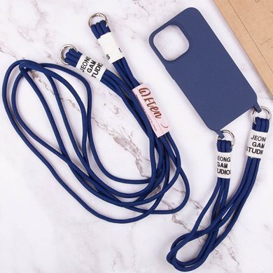 Чехол TPU two straps California для Apple iPhone 13 (6.1") Темно-синий / Midnight blue