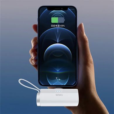 Портативне ЗП Power Bank WIWU W026 Type-C з БЗП 15W 5000 mAh White
