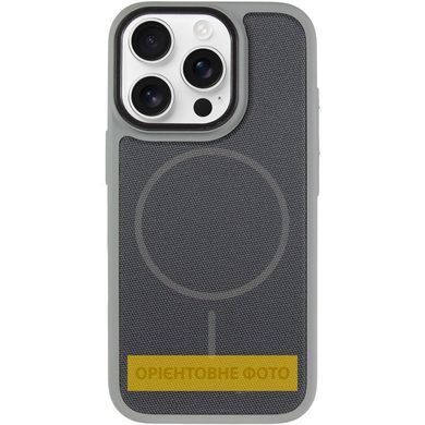 Чехол PC Textile Hybrid with Magnetic Fit для Apple iPhone 15 Pro (6.1") Grey / Black