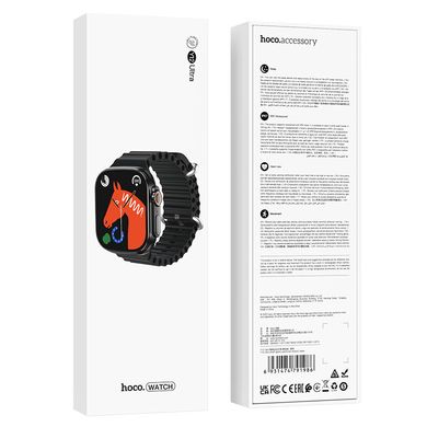Уцінка Смарт-годинник Hoco Smart Watch Y12 Ultra (call version) М'ята упаковка / Black