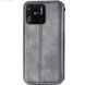 Кожаный чехол-книжка GETMAN Cubic (PU) для Xiaomi Redmi 10C Серый фото 2