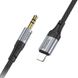 Аудіо кабель Aux Hoco UPA26 Fresh Lightning to 3.5mm (1m) Black фото 2