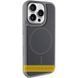 Чехол PC Textile Hybrid with Magnetic Fit для Apple iPhone 15 Pro (6.1") Grey / Black