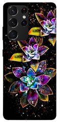 Чехол itsPrint Flowers on black для Samsung Galaxy S21 Ultra