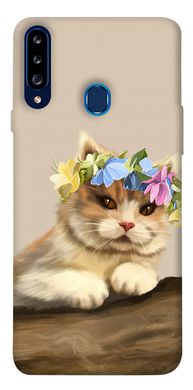 Чехол itsPrint Cat in flowers для Samsung Galaxy A20s