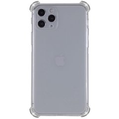 TPU чехол GETMAN Ease logo усиленные углы Full Camera для Apple iPhone 11 Pro Max (6.5") Серый (прозрачный)