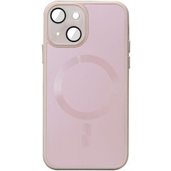Чехол TPU+Glass Sapphire Midnight with MagSafe для Apple iPhone 15 Plus (6.7") Розовый / Pink Sand