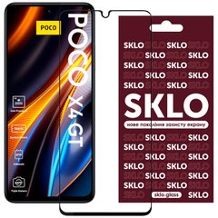 Защитное стекло SKLO 3D (full glue) для Xiaomi Poco X4 GT Черный