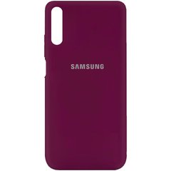 Уценка Чехол Silicone Cover My Color Full Protective (A) для Samsung A750 Galaxy A7 (2018) Эстетический дефект / Бордовый / Marsala