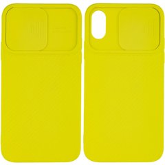 Чехол Camshield Square TPU со шторкой для камеры для Apple iPhone XS Max (6.5") Желтый
