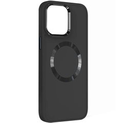 TPU чохол Bonbon Metal Style with MagSafe для Apple iPhone 15 (6.1") Чорний / Black