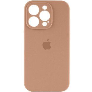 Чехол Silicone Case Full Camera Protective (AA) для Apple iPhone 14 Pro (6.1") Бежевый / Desert Gold