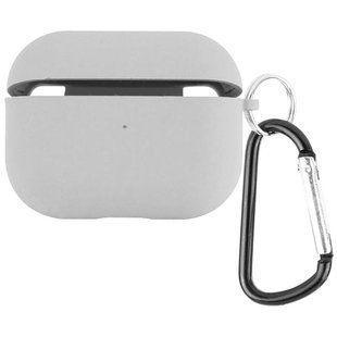 Уценка Силиконовый футляр с микрофиброй для наушников Airpods Pro Поврежденная упаковка / Серый / Stone