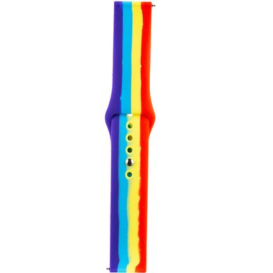 Силіконовий ремінець Rainbow для Xiaomi Amazfit/Samsung 20 mm Червоний / Фіолетовий