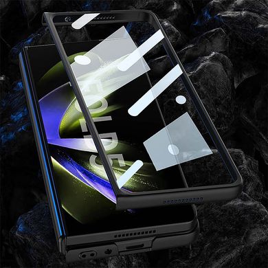 Шкіряний чохол GKK 360 + Glass з підставкою для Samsung Galaxy Z Fold5 Black