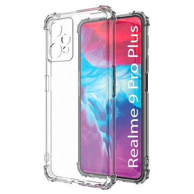 TPU чохол GETMAN Ease logo посилені кути Full Camera для Realme 9 Pro Безбарвний (прозорий)