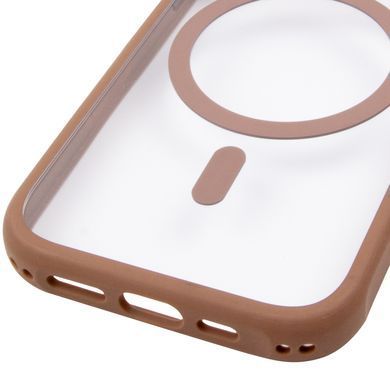 Чохол TPU+PC GETMAN Moon Clear with MagSafe для Apple iPhone 11 (6.1") Brown