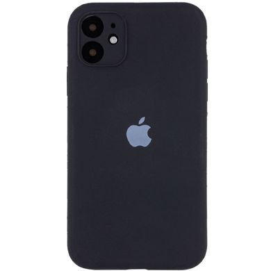 Уцінка Чохол Silicone Case Full Camera Protective (AA) для Apple iPhone 12 (6.1") Відкрита упаковка / Чорний / Black