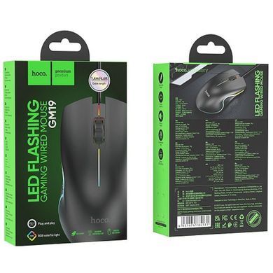 Мышь проводная Hoco GM19 Enjoy Black