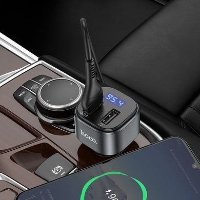 АЗУ FM модулятор Hoco E67 QC3.0 (2USB-A) Черный